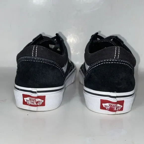 Vans Classic OG Suede Skateboarding Sneaker Black White Women's 6.5 Men's 5 - Picture 5 of 10